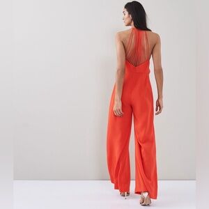 Reiss Orange Wide-Leg Jumpsuit with Strappy Back